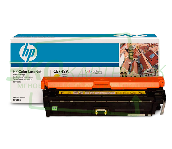 Оригинальный картридж HP CE742A картинка