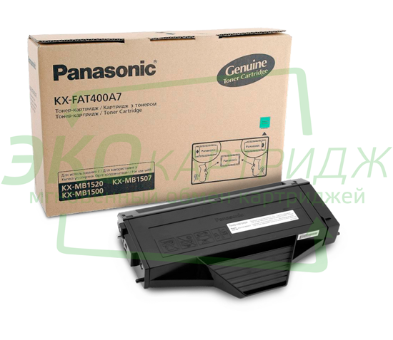 На фото Оригинальный картридж Panasonic KX-FAT410A